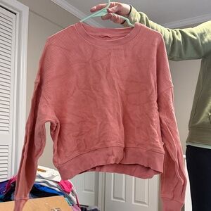 Aerie Coral Ribbed Top